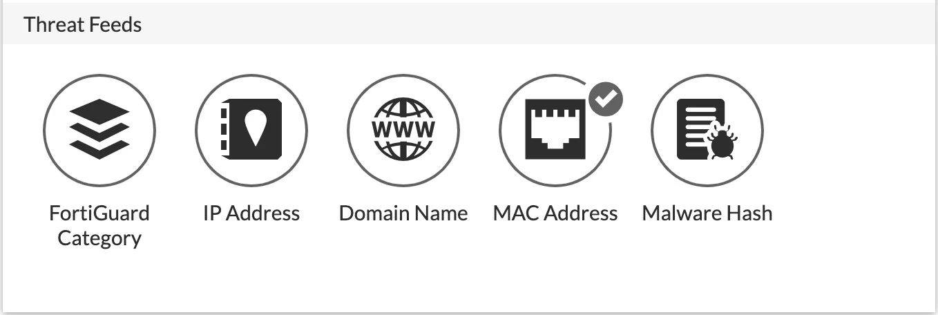 PrecisionSec threat feeds added as FortiGate external connectors