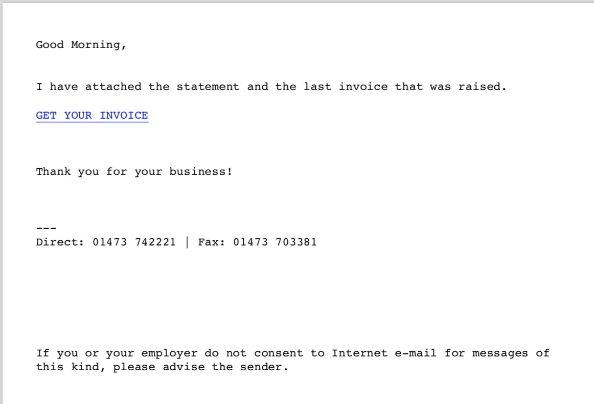 Malicious Emotet PDF lure document, example 1