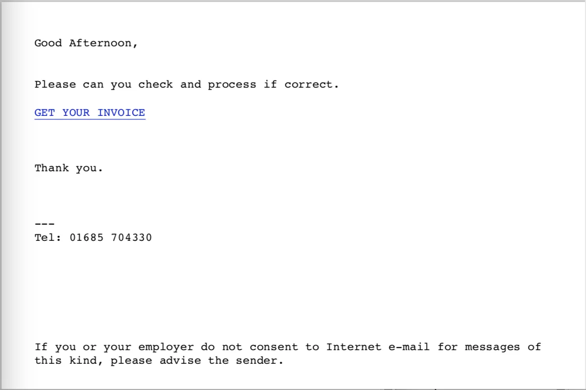 Malicious Emotet PDF lure document, example 2